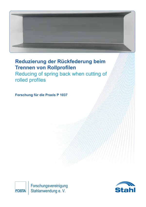 P 1037 - Reduzierung der Rückfederung beim Trennen von Rollprofilen