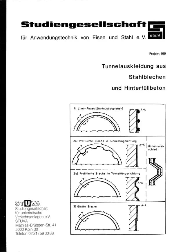 P 109 - Tunnelauskleidung aus Stahlblechen und Hinterfüllbeton