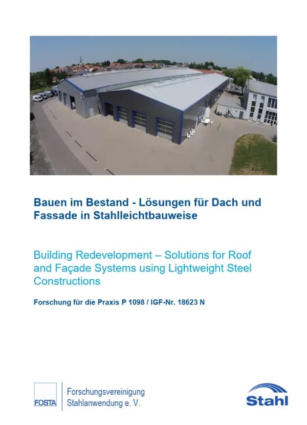 P 1098 - Bauen im Bestand - Lösungen für Dach und Fassade in Stahlleichtbauweise
