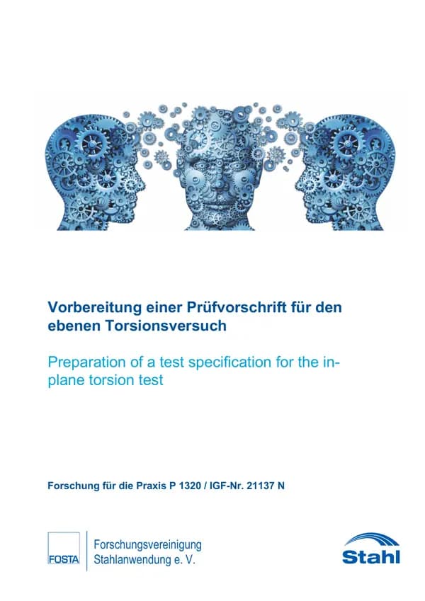P 1320 - Vorbereitung einer Prüfvorschrift für den ebenen Torsionsversuch