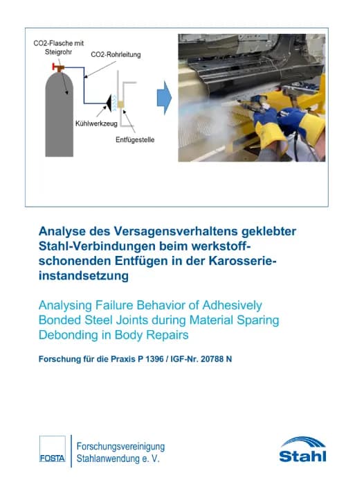 P 1396 - Analyse des Versagensverhaltens geklebter Stahl-Verbindungen beim werkstoffschonenden Entfügen in der Karosserieinstandsetzung