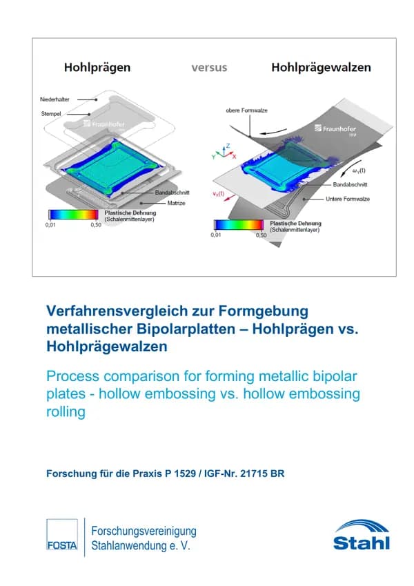 P 1529 - Verfahrensvergleich zur Formgebung metallischer Bipolarplatten – Hohlprägen vs. Hohlprägewalzen