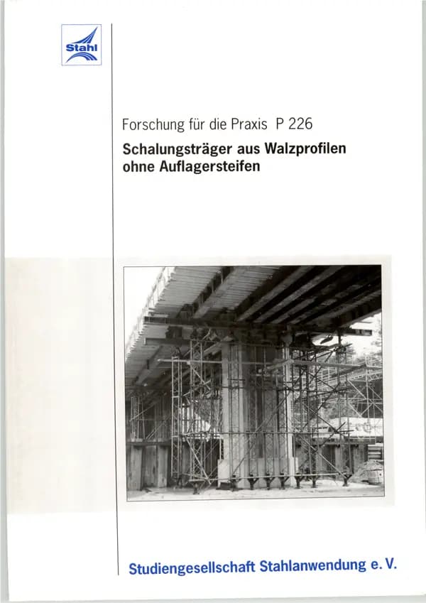 P 226 - Schalungsträger aus Walzprofilen ohne Auflagersteifen