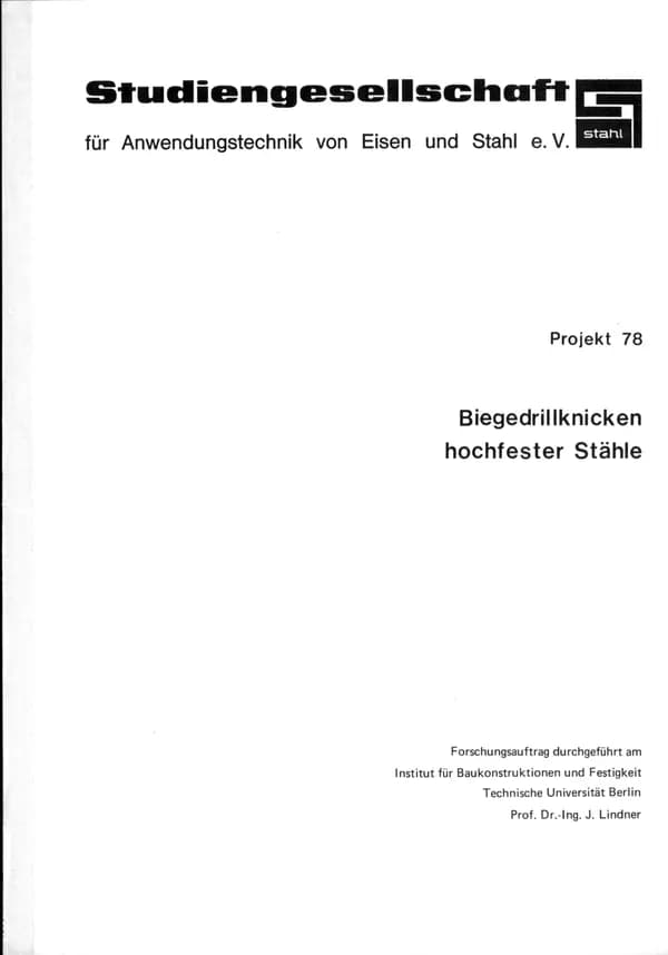 P 78 - lateral-torsional buckling of high-strength steels