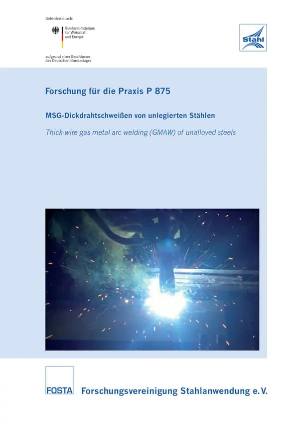 P 875 - MSG-Dickdrahtschweißen von unlegierten Stählen
