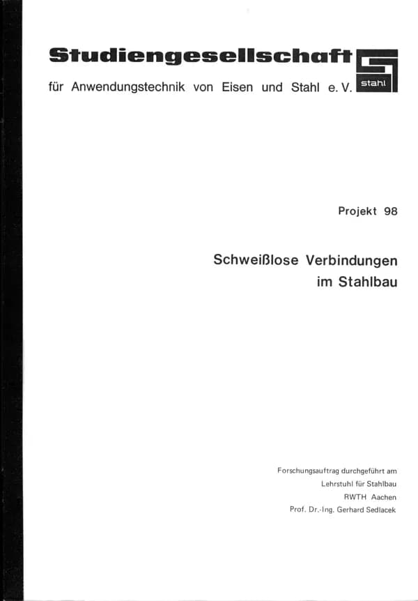 P 98 - Schweißlose Verbindungen im Stahlbau