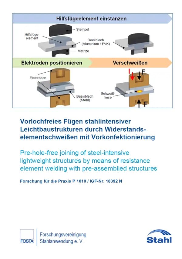 P 1010 - Vorlochfreies Fügen stahlintensiver Leichtbaustrukturen durch Widerstandselementschweißen mit Vorkonfektionierung
