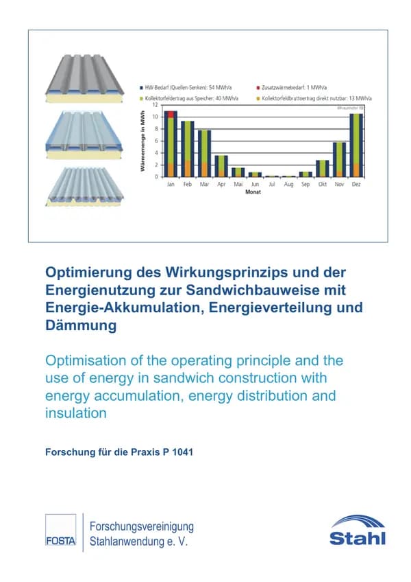 P 1041 - Optimierung des Wirkungsprinzips und der Energienutzung zur Sandwichbauweise mit Energie-Akkumulation, Energieverteilung und Dämmung