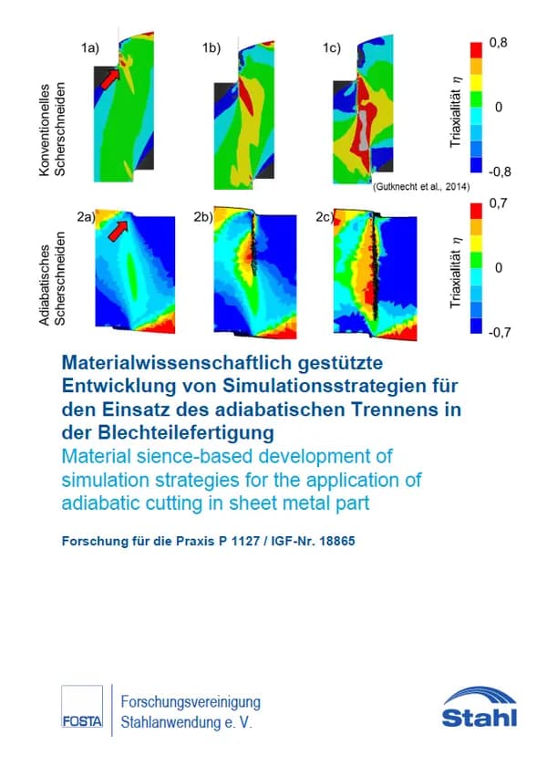 P 1127 - Materialwissenschaftlich gestützte Entwicklung von Simulationsstrategien für den Einsatz des adiabatischen Trennens in der Blechteilefertigung