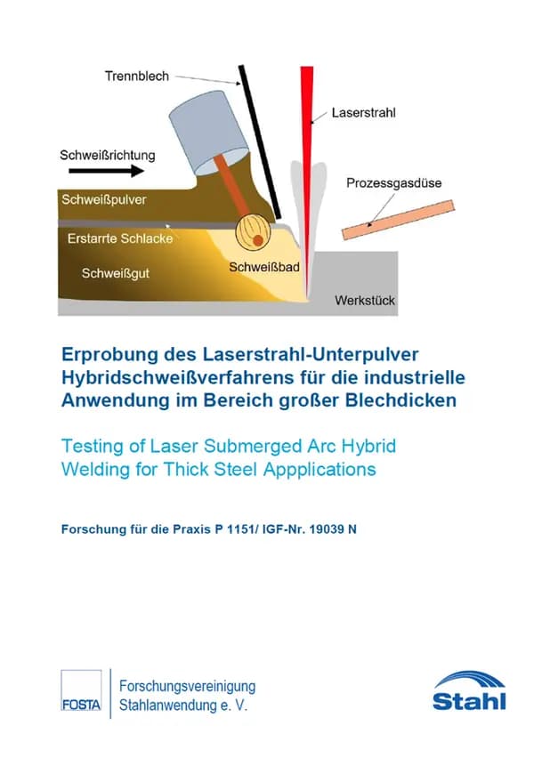P 1151 - Erprobung des Laserstrahl-Unterpulver Hybridschweißverfahrens für die industrielle Anwendung im Bereich großer Blechdicken