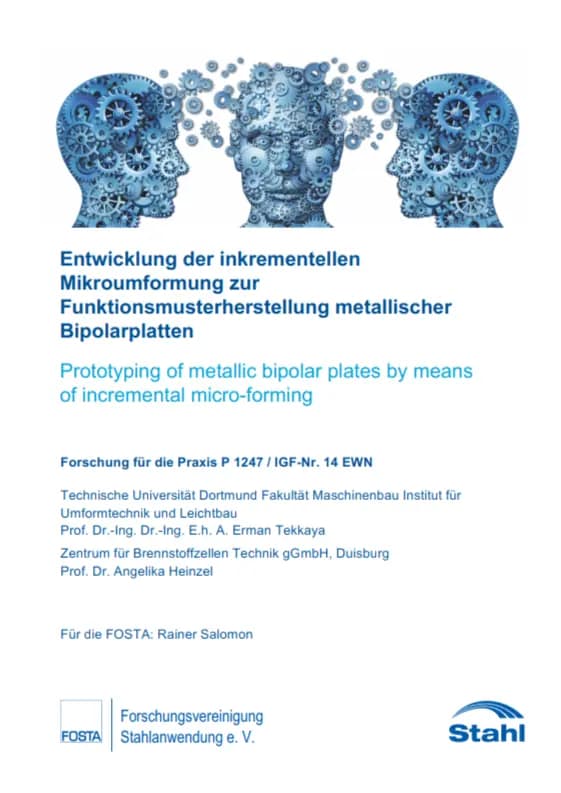 P 1247 - Entwicklung der inkrementellen Mikroumformung zur Funktionsmusterherstellung metallischer Bipolarplatten