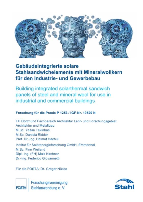 P 1253 - Gebäudeintegrierte solare Stahlsandwichelemente mit Mineralwollkern für den Industrie- und Gewerbebau