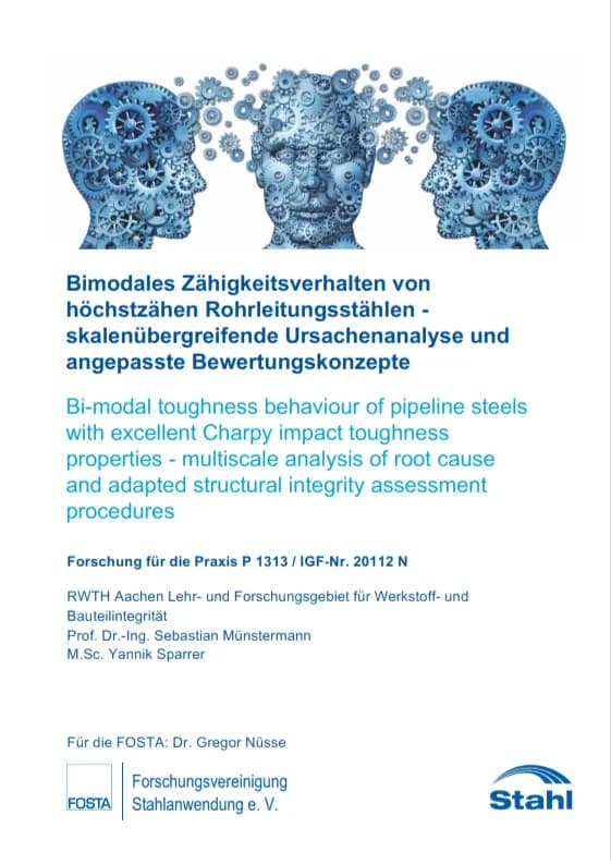 P 1313 - Bimodales Zähigkeitsverhalten von höchstzähen Rohrleitungsstählen - skalenübergreifende Ursachenanalyse und angepasste Bewertungskonzepte