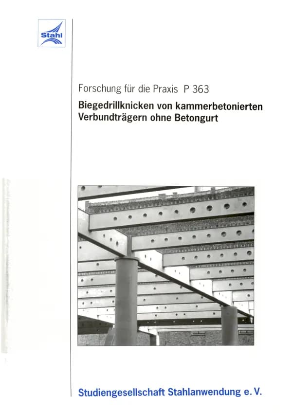P 363 - Biegedrillknicken von kammerbetonierten Verbundträgern ohne Betongurt