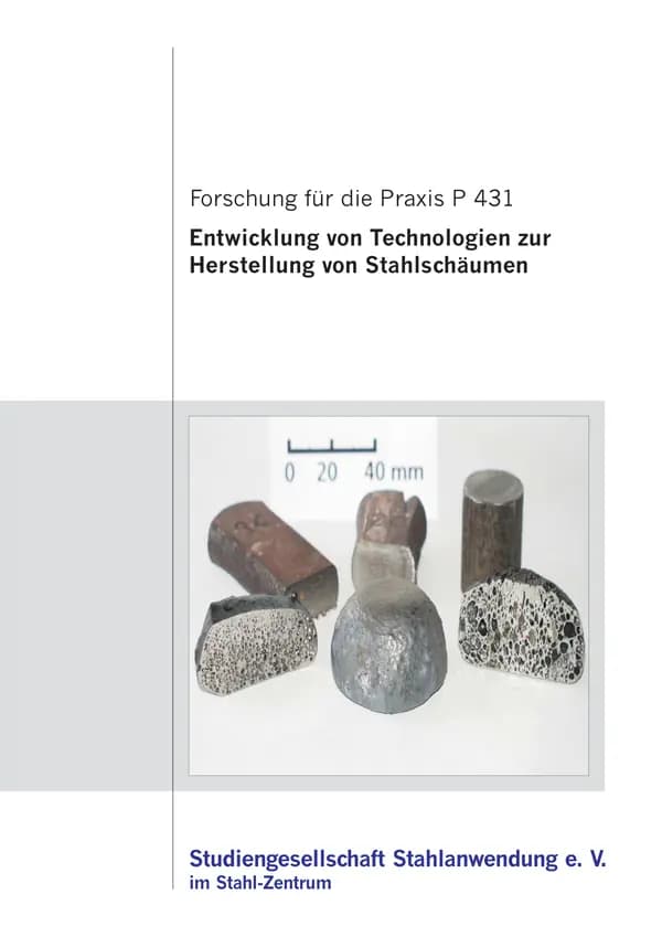 P 431 - Development of technologies for the production of steel foams