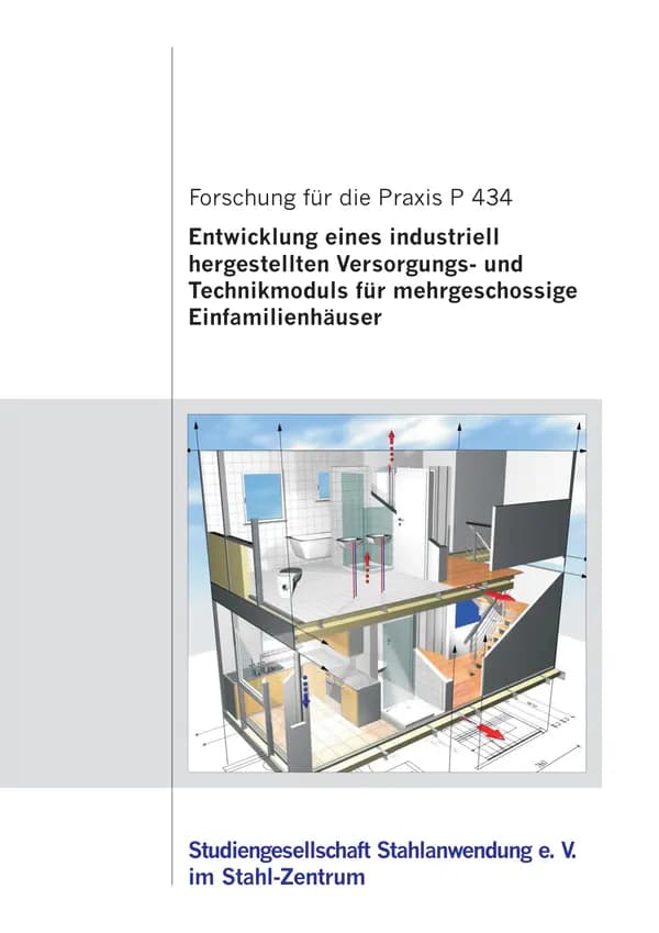 P 434 - Entwicklung eines industriell hergestellten Versorgungs- und Technikmoduls für mehrgeschossige Einfamilienhäuser