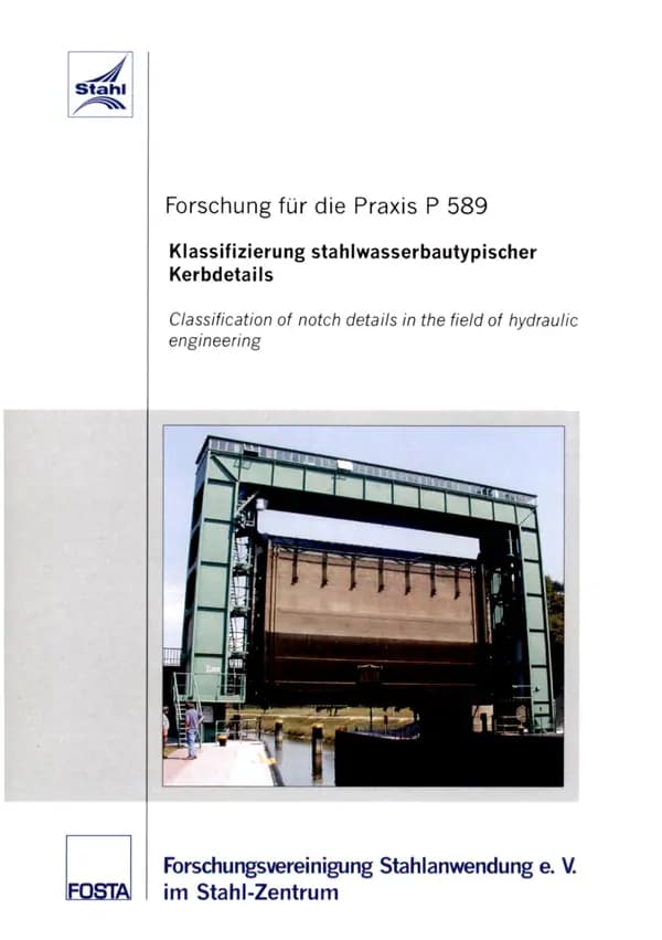 P 589 - Klassifizierung stahlwasserbautypischer Kerbdetails