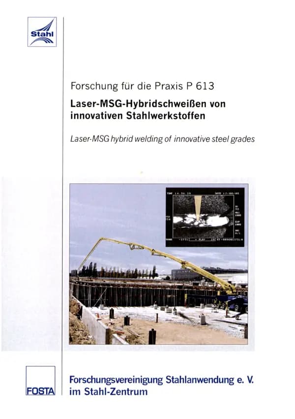 P 613 - Laser-MSG-Hybridschweißen von innovativen Stahlwerkstoffen