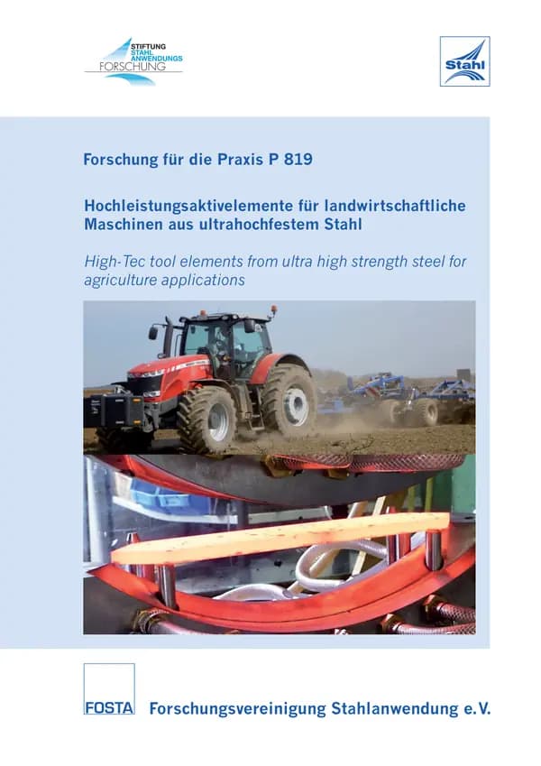 P 819 - Hochleistungsaktivelemente für landwirtschaftliche Maschinen aus ultrahochfestem Stahl