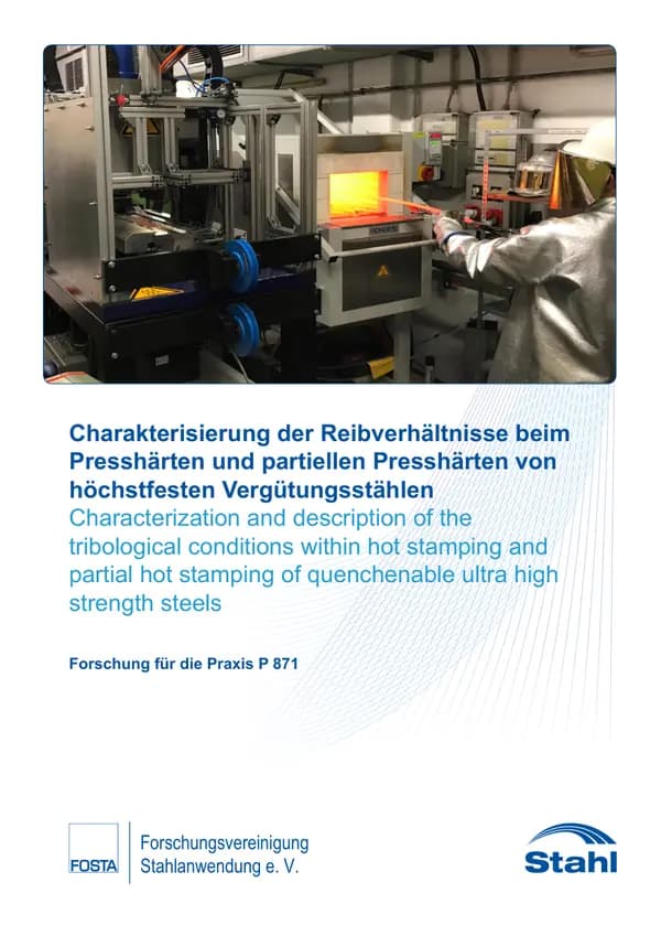 P 871 - Characterisation of friction conditions during press hardening and partial press hardening of ultra-high-strength heat-treatable steels