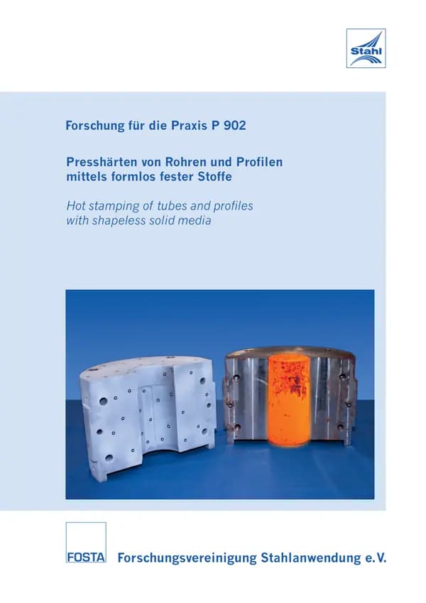 P 902 - Press hardening of pipes and profiles using mouldless solid materials